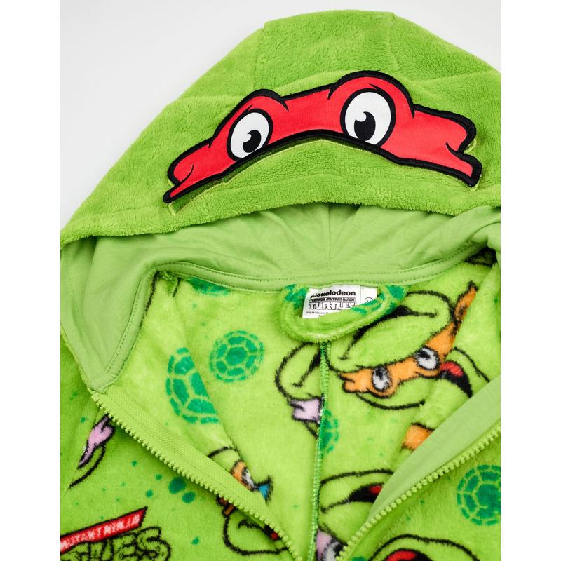 Vanilla Underground x Teenage Mutant Ninja Turtles Boys Green Novelty Masks Onesie 4