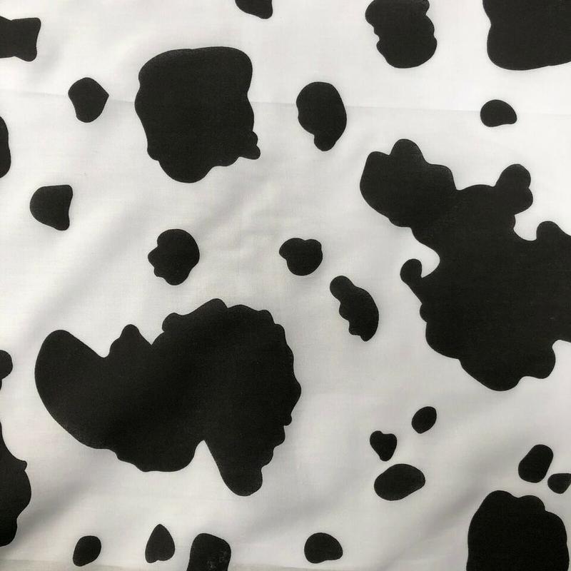Poly Cotton Snow Leopard Cat Fur - Zebra - Cow Skin Patterns 45" Wide 2