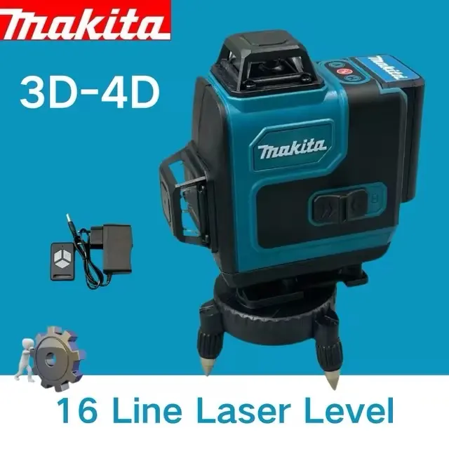 Makita High-Precision 16-Line 360 Horizontal Vertical Cross Level Green Light Laser Wall-Mounted Portable+laser Laser+Tool