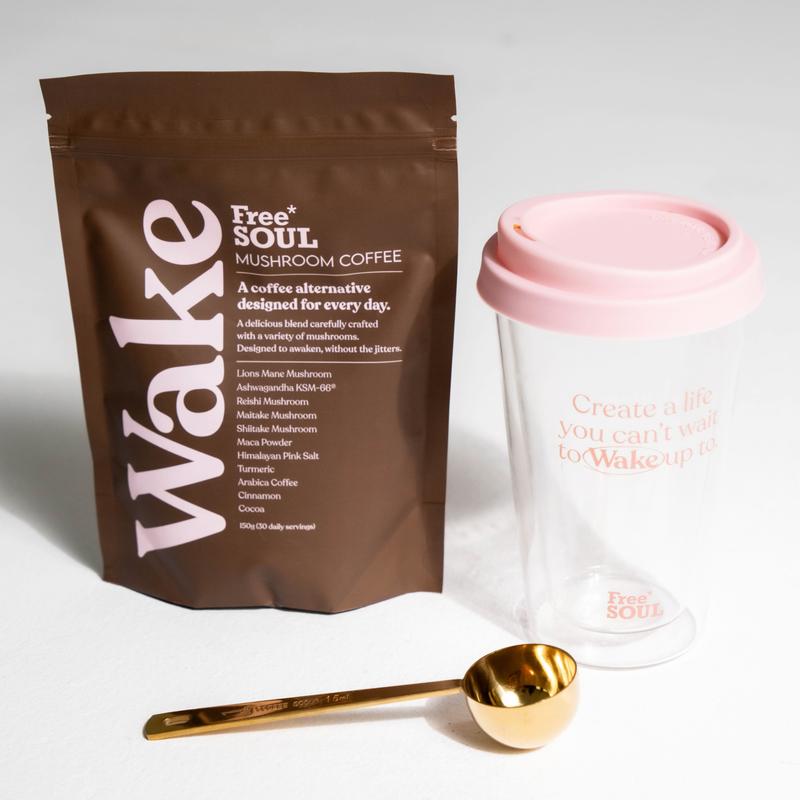 Wake Mushroom Coffee & Coffee Mug Bundle by Free Soul 2