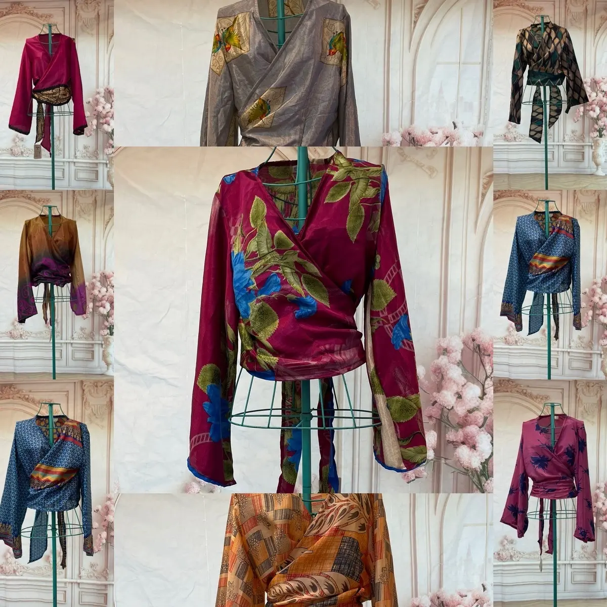 Boho recycled wrap top 8 -16