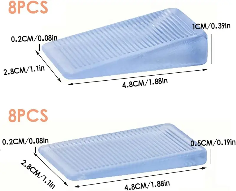 Furniture shim Wedges Small furniture stoppers Small Rubber Wedges Rubber Furniture Pads for Leveling Bathroom Kitchen Room Door Restaurant desks 1
