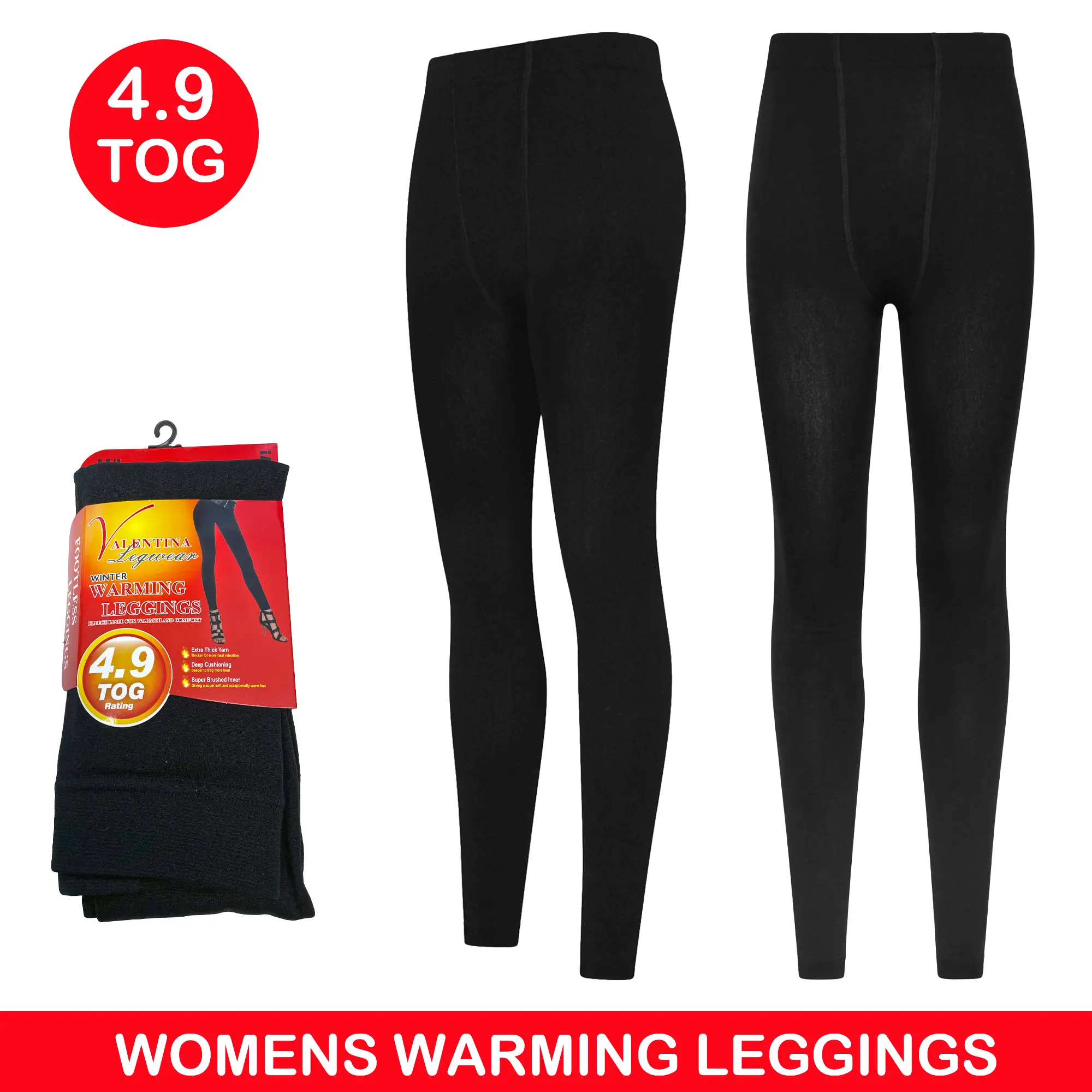 LADIES THERMAL LEGGINGS FLEECE LINED THICK WARM WINTER BRUSHED TOG RATED