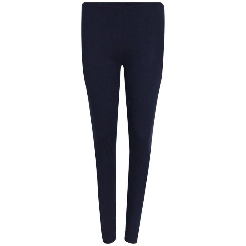 New Womens Ladies Plain Basic Stretch Full Length Leggings Pants UK S M L XL 2