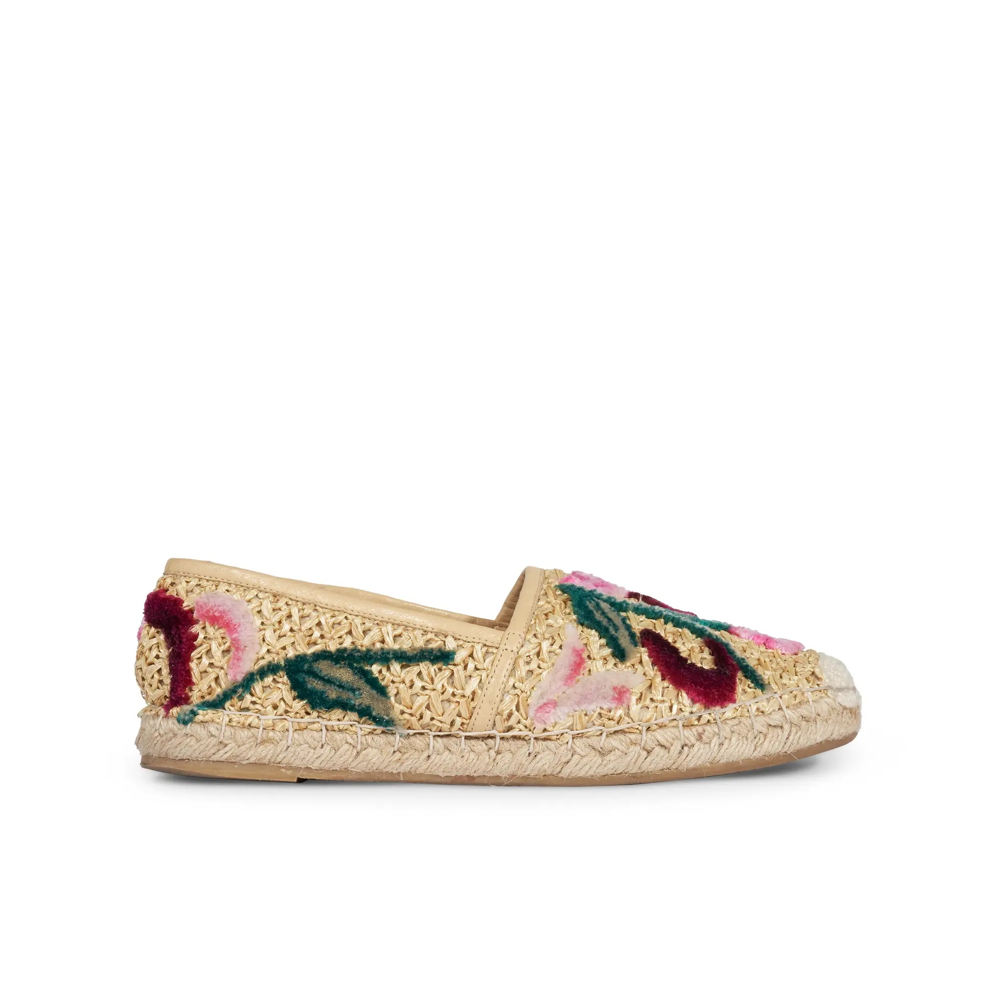 Preowned Ermanno Scervino 37 IT Brown Raffia Espadrille Excellent condition