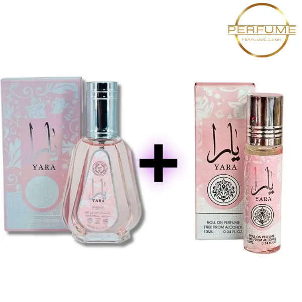 YARA Tropical Perfume Spray and Roll-On Attar Set for Women, 50ml Spray and 10ml Roll-On, Sweet Vanilla Scent (Free Delivery)