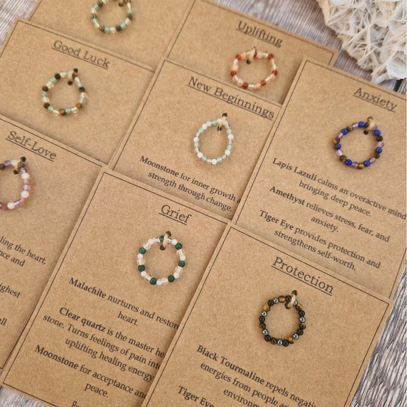Purus Sensa crystal stacking rings. genuine natural gemstone rings. new beginnings, protection, good luck and more! 1