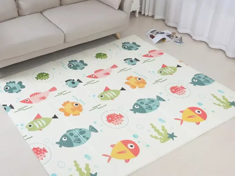 Foldable Baby Floor Play Mat Foam Double-Sided Waterproof Non-Slip Reversible 5
