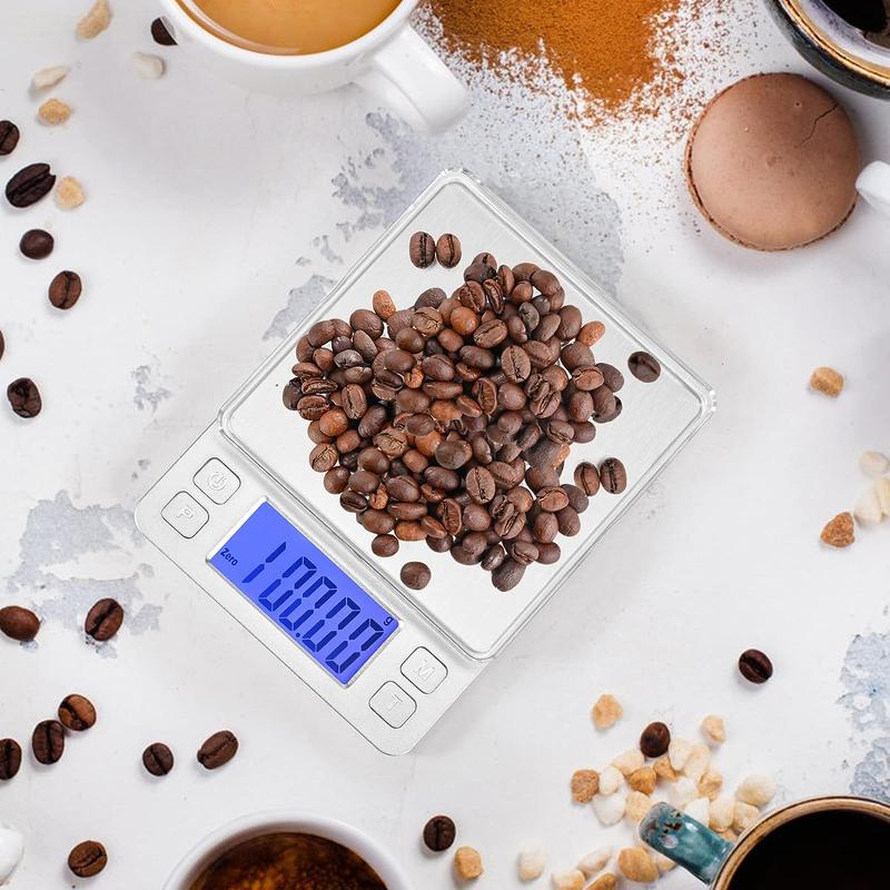 Digital scale 0.01g to 500g High-precision Weighing kitchen Scale with back-lit LCD display multifunction food scales with tray tare and pcs feature mini kitchen scale 4
