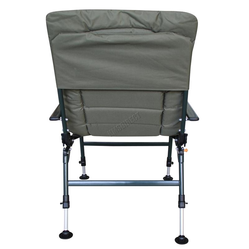 Carpzilla Camping Fishing Chair – XL Carp Green Fishing Equipment Folding Adjustable Legs 4
