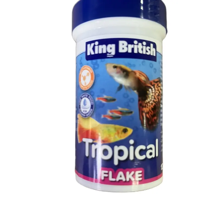 King British Tropical Flake Fish Feed, All Natural, High-Quality, Complete & Balanced Diet 12g 0