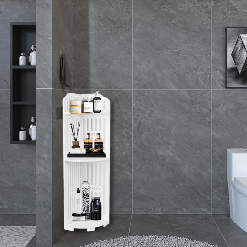 3 Tier Corner Bath Shelf Unit Organiser Stand Showers Caddy Storage Rack Box Wall Room 2