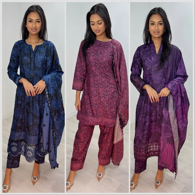 RFLE2 Exclusive live deal warm dhanak salwar kameez suit embroidered sequin Pakistani Indian fashion Womenswear