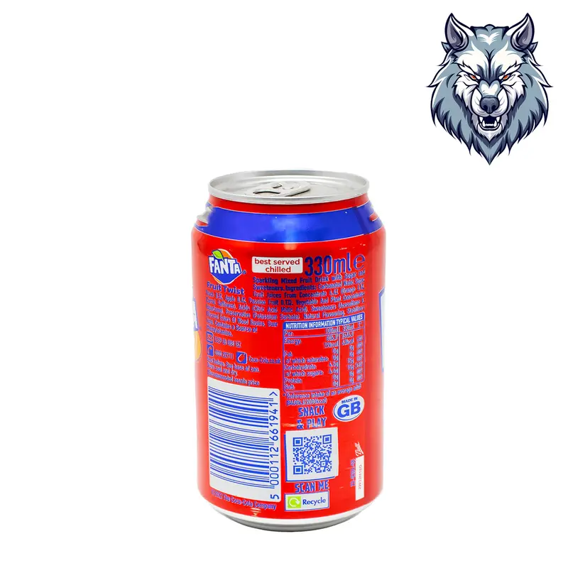 Fanta Fruit Twist Soft Drink Pack of 24 x 330ml 4