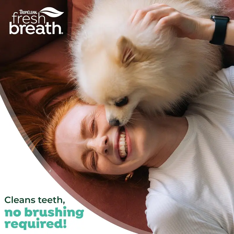 TropiClean Fresh Breath Puppy Teeth Cleaning Gel - No Brushing Dental Care - Breath Freshener Oral Care - Complete Puppy Teeth Cleaning Solution - Helps Remove Plaque & Tartar, For Puppies, 59ml 6