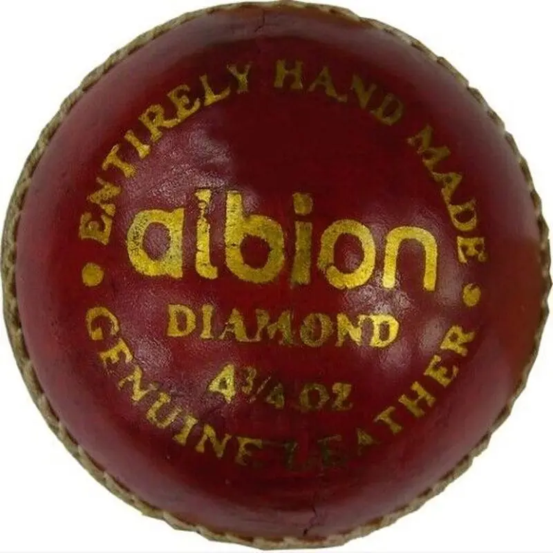 Diamond Cricket Ball Red Youth/Senior Sizes Genuine Leather 1