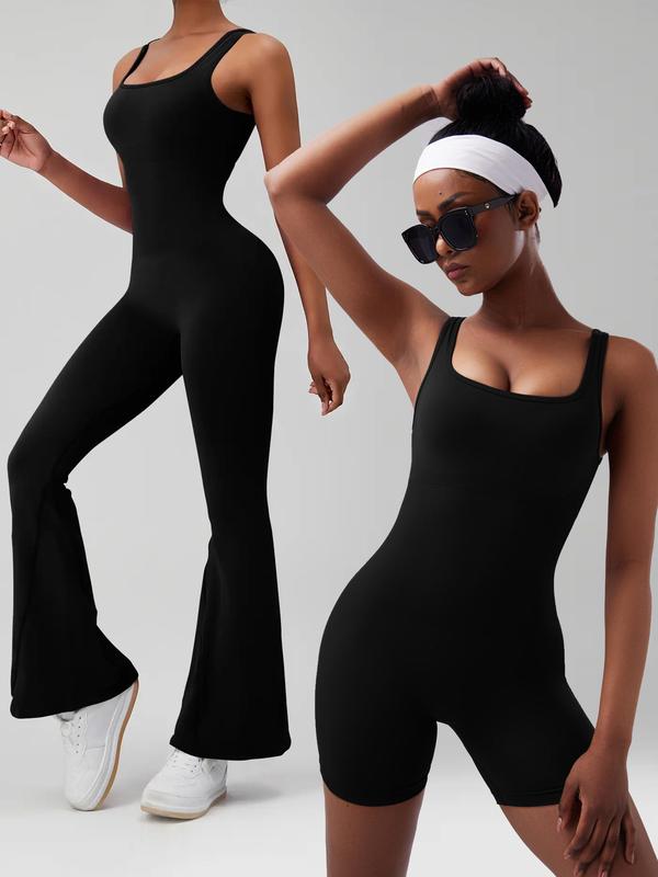 【GetMod】Seamless 2025 High elasticity Backless  Ribbed Jumpsuit , Women’s gym clothes ,Tracksuit for women Leisure Yoga Workout sports Bra,  bodysuit Short sleeves Body Jumpsuit, Womenswear Sportswear Clothing for Summer#YZ900-2 8