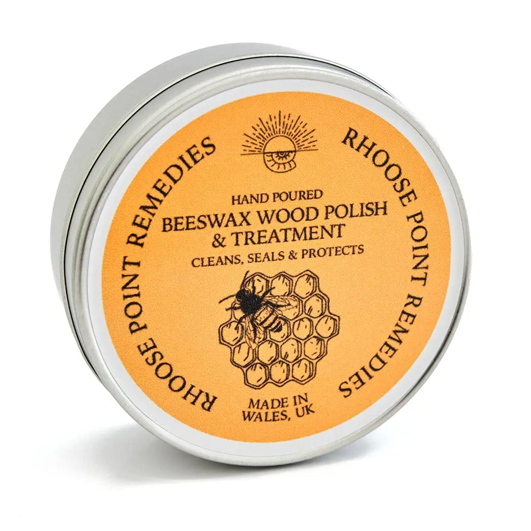 Natural Beeswax Polish for Wood & Conditioner by Rhoose Point Remedies Bees Wax Enhances the Natural Beauty of Oak Pine, Beech & More Seals & Protects for a Perfect Finish Wood Furniture & Enhance Any Wooden Surface or Colour. Non-Toxic and Biodegradable