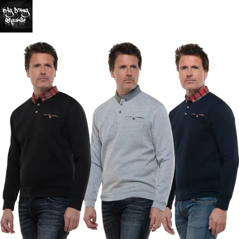 JJ Willis Men's Designer Urban Cotton Polo Sweatshirt, New Time Money Is Era Long Sleeve Classic Collar Menswear 0