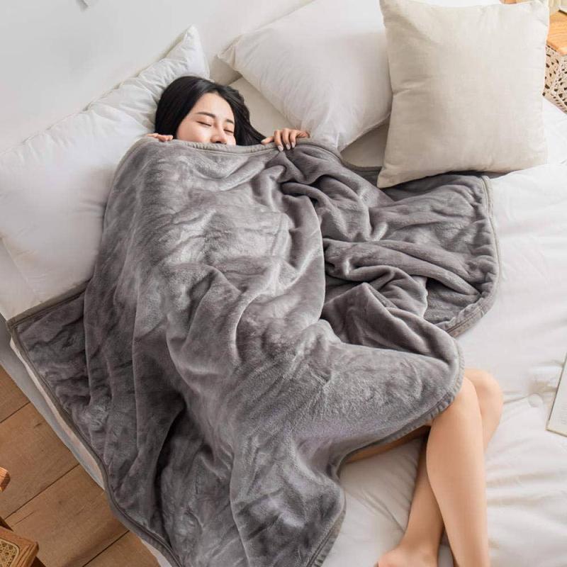 Double & King Size Faux Fur Fleece Mink Blanket Soft Warm Large Sofa Bed Throw 3