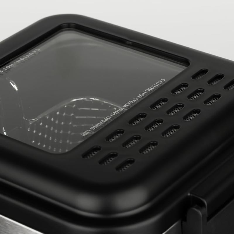 Maya Range Compact Deep Fryer, 2.5L Capacity, Stainless Steel, Temperature Control, Removable Basket, Cool touch Lid 1000W 2