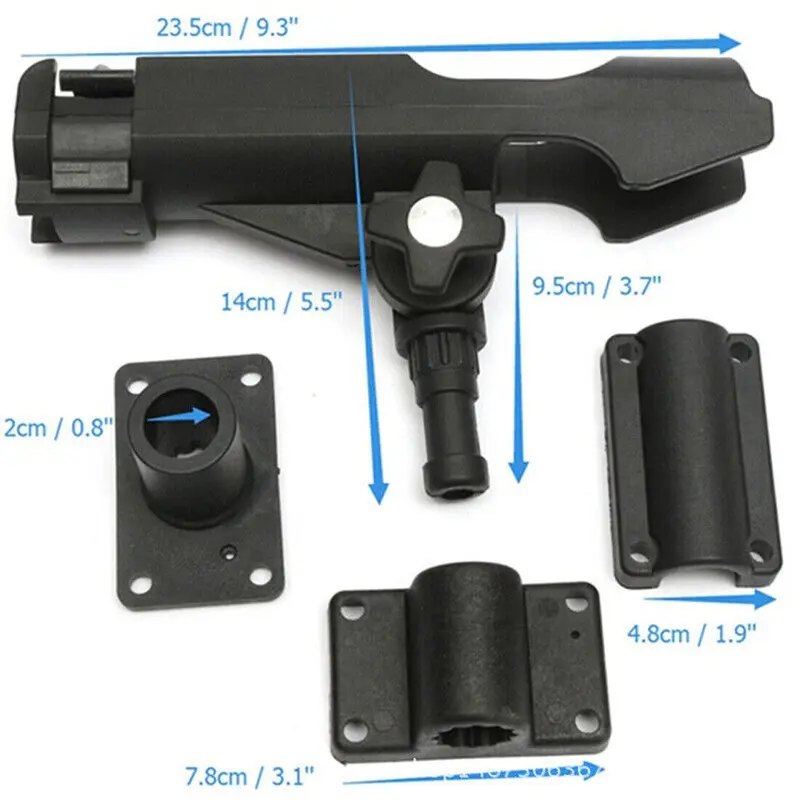 2pcs Adjustable Fishing Rod Pole Mount Stand Bracket Holder For Kayak Canoe Boat 1