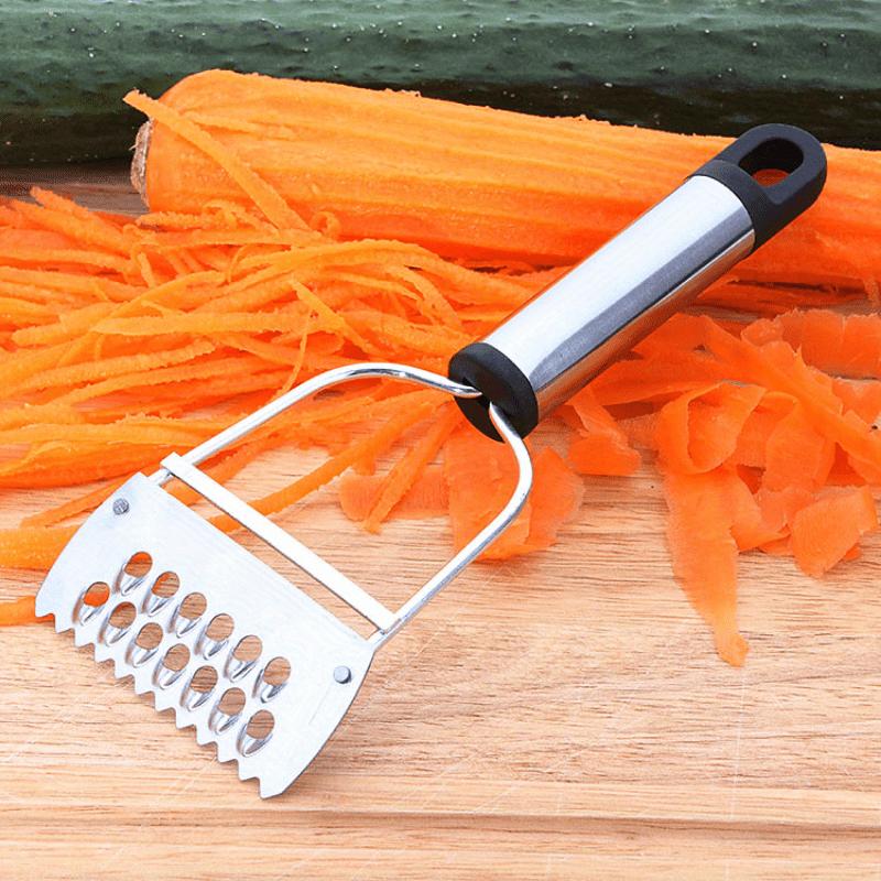 Product Introduction of 1pc Versatile Stainless Steel Vegetable Grater & Peeler - Ideal for Potatoes, Carrots, Fruits | Durable Kitchen Tool with Ergonomic Handle for Home and Outdoor Use, Vegetable Slicer 1