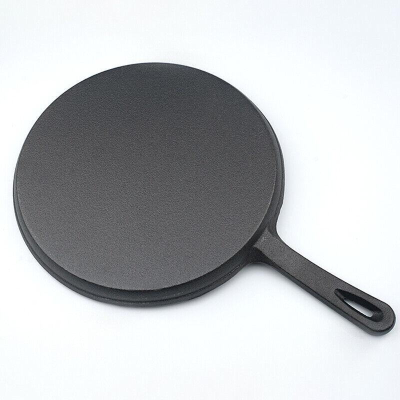 Product Introduction of Black Pre-Seasoned Cast Iron Skillet Frying Pan Griddle BBQ Cooking Pan 26cm 3