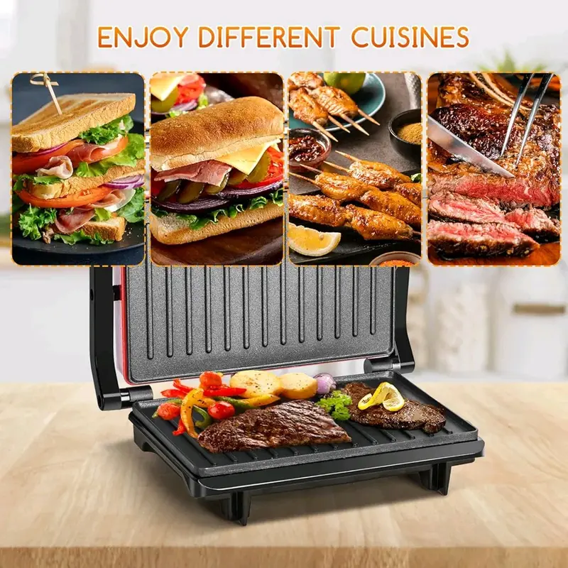 Aigostar Sandwich Toaster - Non-Stick Plates, Easy to Clean, 750W - Warmer, Deep Fill Toastie Maker, 2 Slice Panini Press 1
