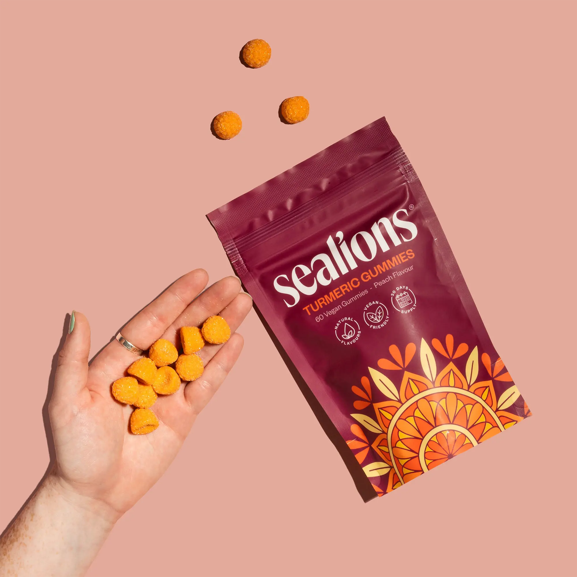 Turmeric, Ginger & Black Pepper Gummies | 60 Vegan Gummies | Vitamin Supplement with Curcuminoids, Gingerols & Piperine Healthcare Dietary