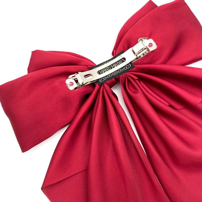 oversized satin hair bow clip 7
