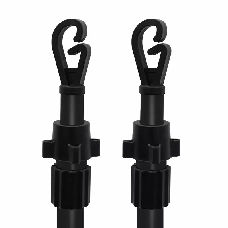 2 X Extending Clothes Prop Washing Line Pole Galvanised Heavy Duty Support 2.4m Accessories Hanging Laundry Metal Pack Set Room 4