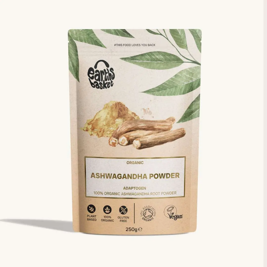 Earths Basket Organic Ashwagandha Powder 250g Spice Flavor