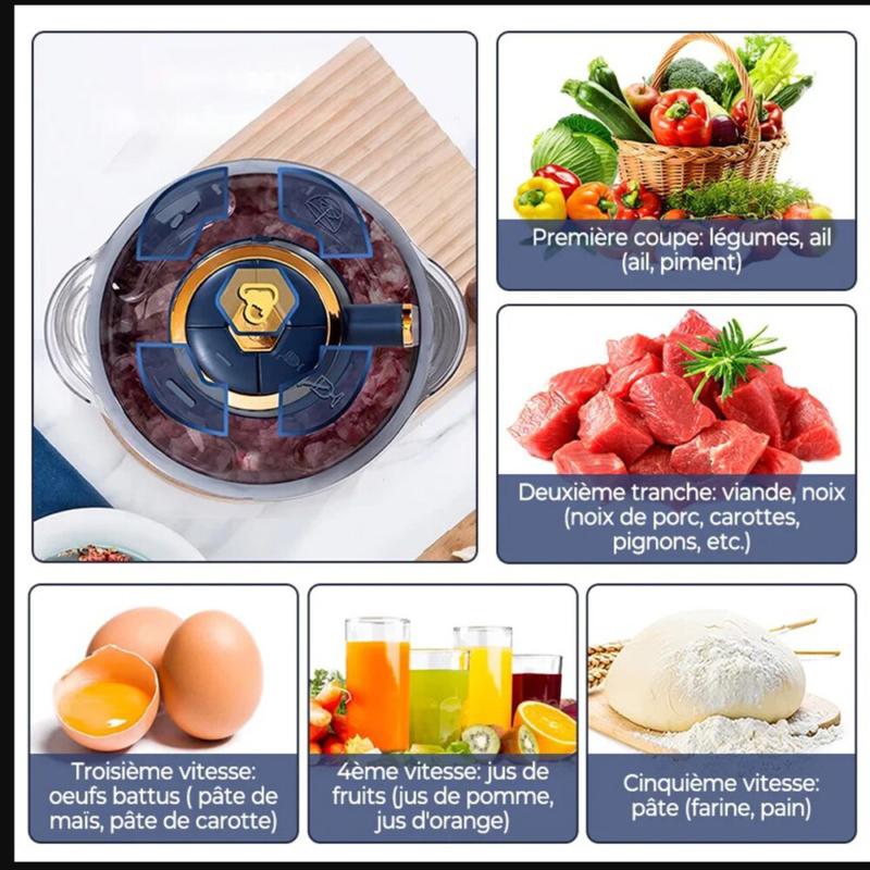 (2-3 days Arriverd)5L Electric Meat Grinder Mincer Mixer Home Blender Mini Food Chopper Processor 8