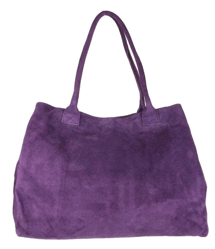 Girly Handbags Womens Expandable Italian Suede Leather Shoulder Bag 0
