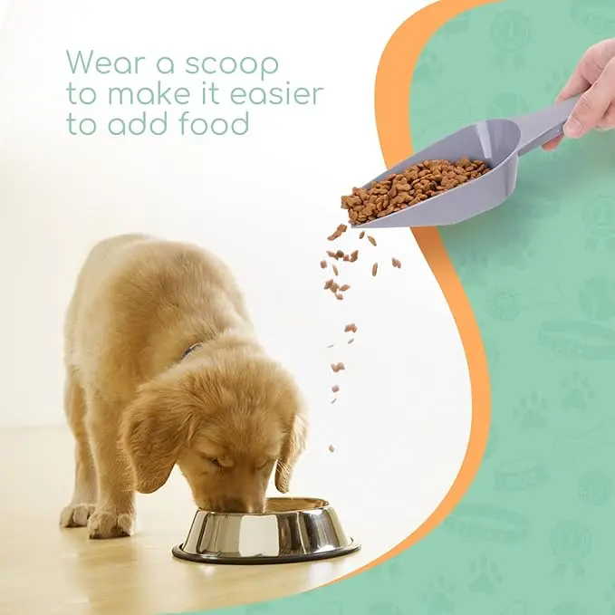 Dog Food Storage, 20L/7.5KG Airtight Pet Food Storage Container with Wheels and Measuring Scoop, Safe & Eco, Flip-Up Lid Dog Cat Animal Dry Food Seed Dispenser Plastic Bin Large Transparent 5