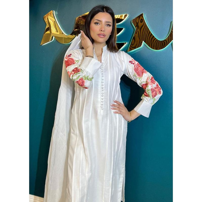 HK232 Paladin - White Linen Mummy n Me Readymade Suit 2