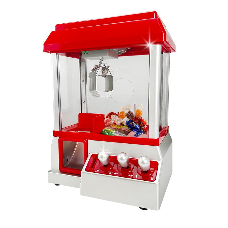 Candy Grabber Machine Toy - For Kids Parties, Retro Fun Arcade Claw Crane Game Dispenser Grab Gadget Prize | For Treats, Chocolate, Sweets, Small Toys | 24 Coins, Novelty Gift For Xmas Party Gift Set Educational Boys Girls Musical Games 7