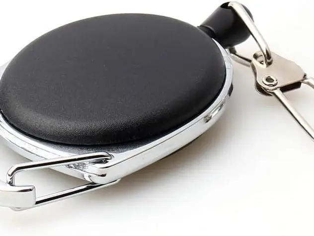 Badge Reel,  5 Pcs Reel Clips Retractable Badge Holder with Key Belt Reel for Key Ring ID Card Badge Holder 1