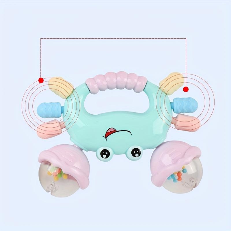 Infant Hand Rattle Toy, Crab Shaker, Educational Teething Gum, ABS Resin, Assorted Colors, Baby Early Learning, Newborn Gift for Boys and Girls 1