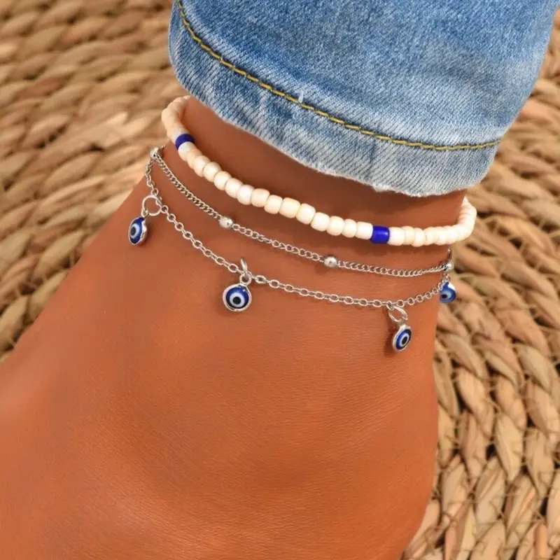 3pc Evil Eye Anklet 1