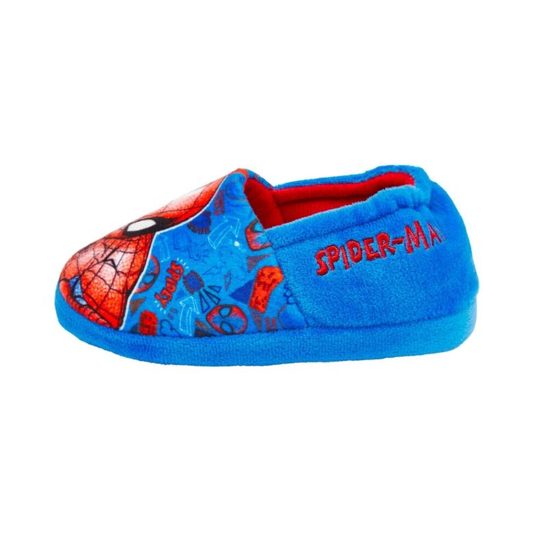Spiderman Boys Red and Blue Elasticated Slip On Slippers 1