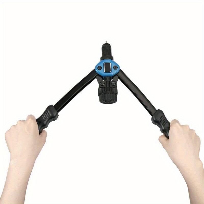 Product Introduction of Professional 13" Hand Rivet Nut Gun Hand Riveter Rivnut Tool Kit with 7 Pcs Metric Mandrels and 110 Pcs Rivet Nuts from M3 to M12, Labor-Saving Design, with Carrying Case 13