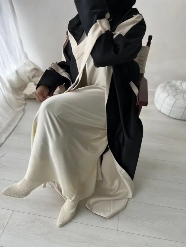 AZRA - WINTER ABAYA WITH POCKETS  - 3 PIECE SET 2