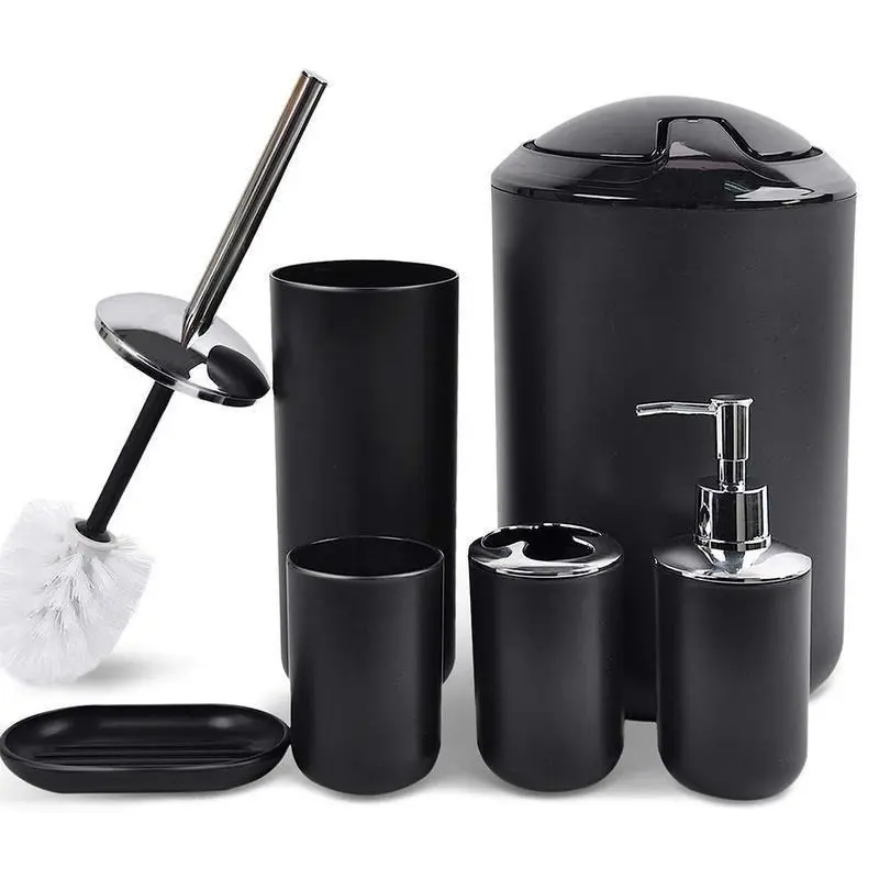 Minimalistic Bathroom Accessory Set, Soap Dispenser & Toothbrush Holder & Toothbrush Cup & Soap Dish Set, Bathroom Storage Tool Set For Now Home Gift