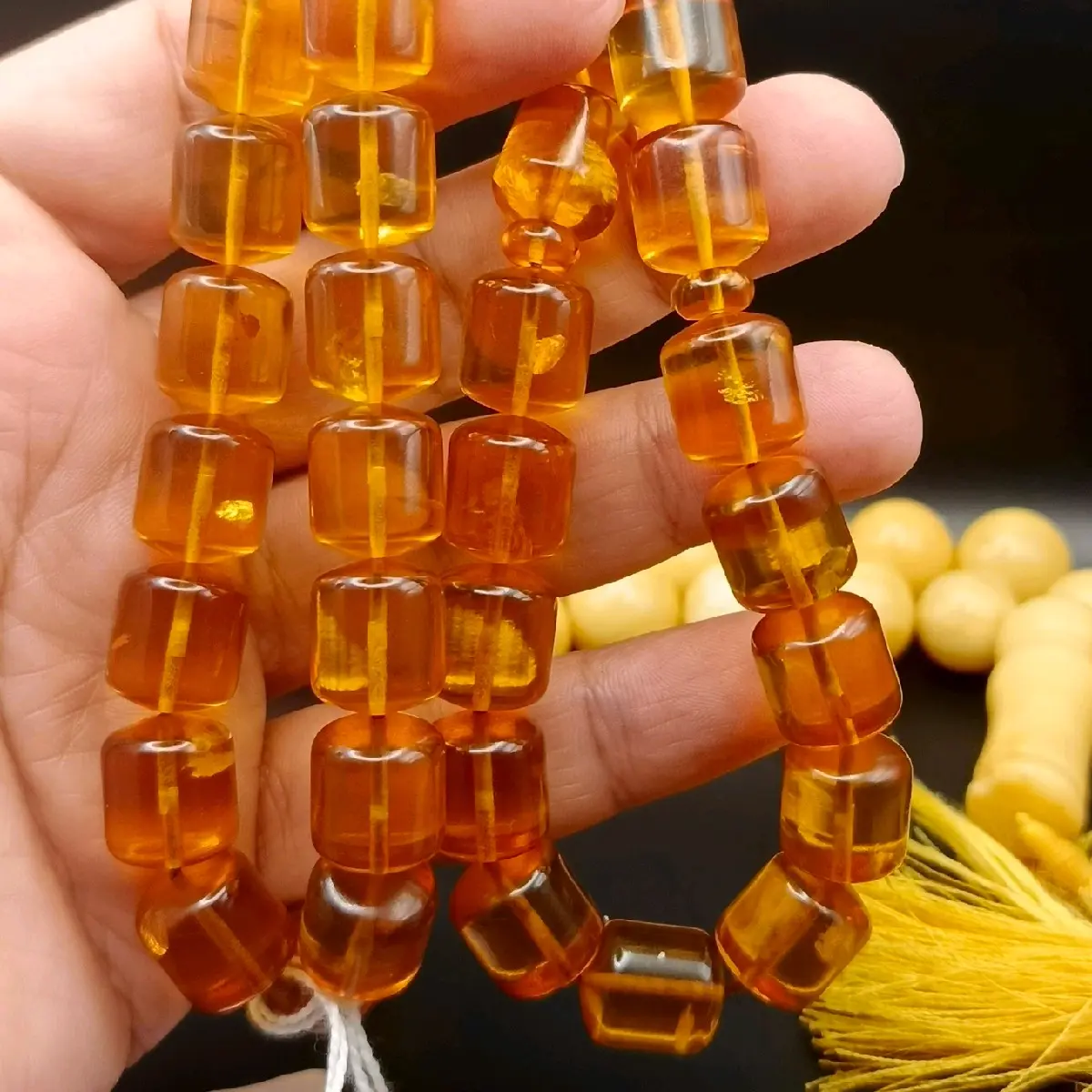 Men's free amber rosary
