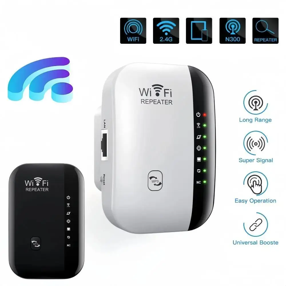 300Mbps WiFi Repeater Extender Amplifier Booster 802.11N Long Range Wireless Access Point Eu plug