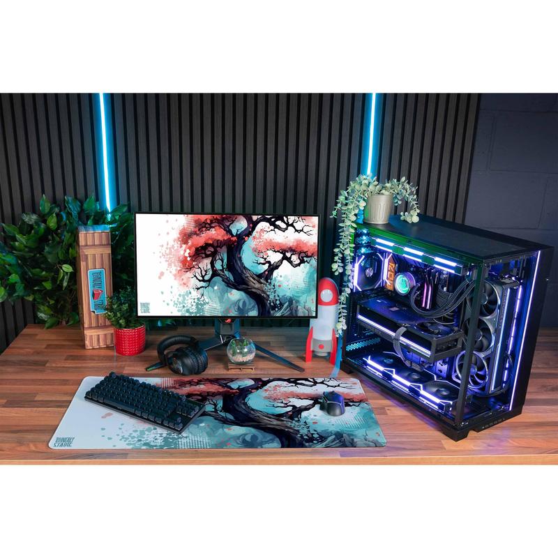 Bonsai Splatter Large 900 x 400mm - water resistant - premium quality Deskpad 1