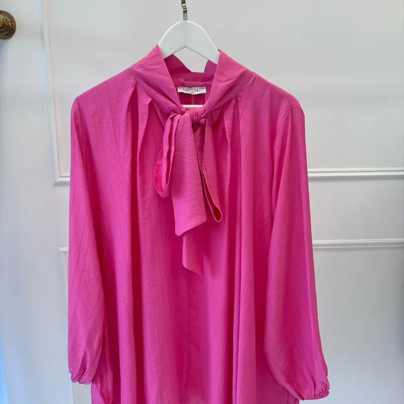 Giovanni Plus Size Tie Up Blouse