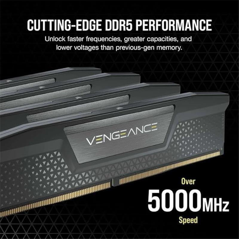 VENGEANCE DDR5 RAM 16GB (2x8GB) 5200MHz CL40 Intel XMP iCUE Compatible Computer Memory - Black (CMK16GX5M2B5200C40) Size Name: 16GB (2x8GB) 2